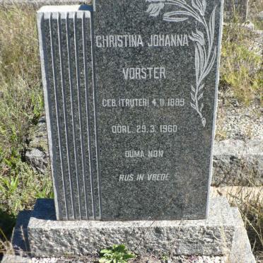 VORSTER Christina Johanna nee TRUTER 1889-1960