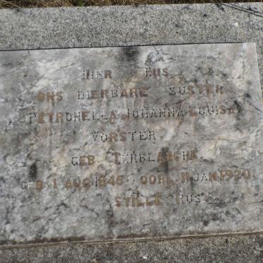 VORSTER Petronella Johanna Louisa nee TERBLANCHE 1845-1920