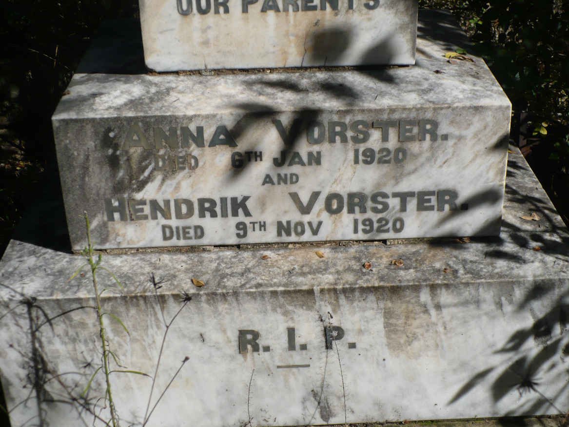 VORSTER Hendrik -1920 &amp; Anna -1920