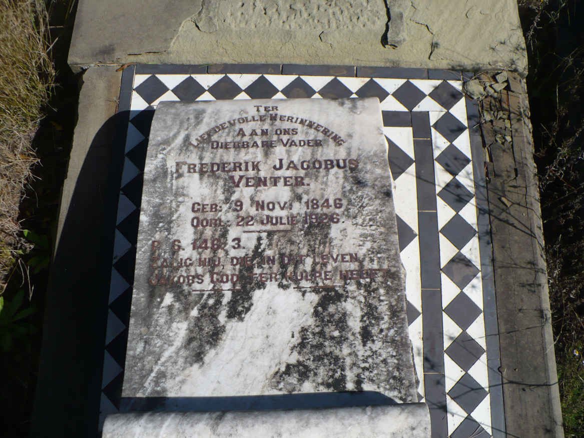 VENTER Frederik Jacobus 1846-1926