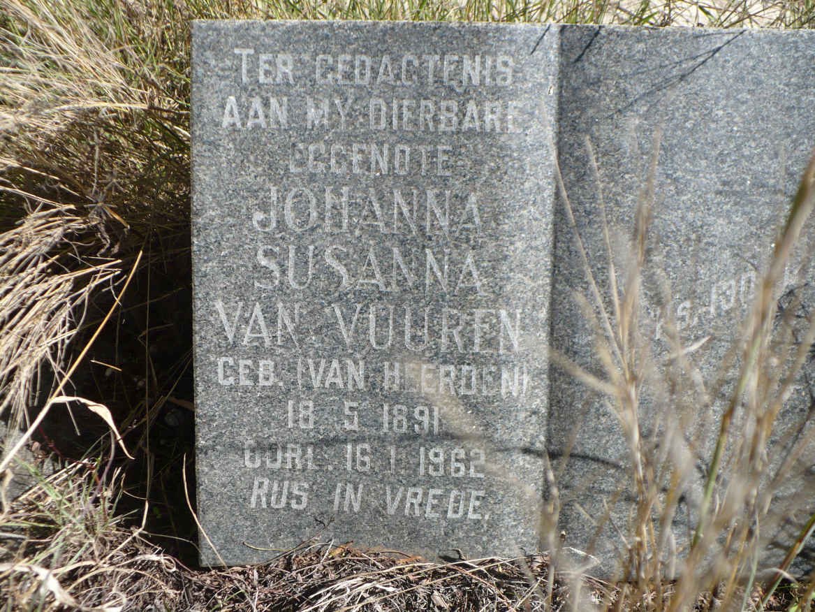 VUUREN Johanna Susanna, van nee VAN HEERDEN 1891-1962