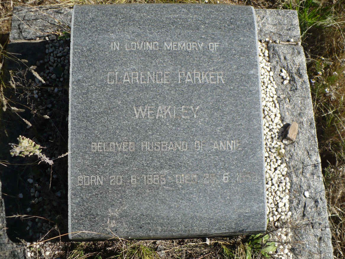 WEAKLEY Clarence Parker 1882-1958