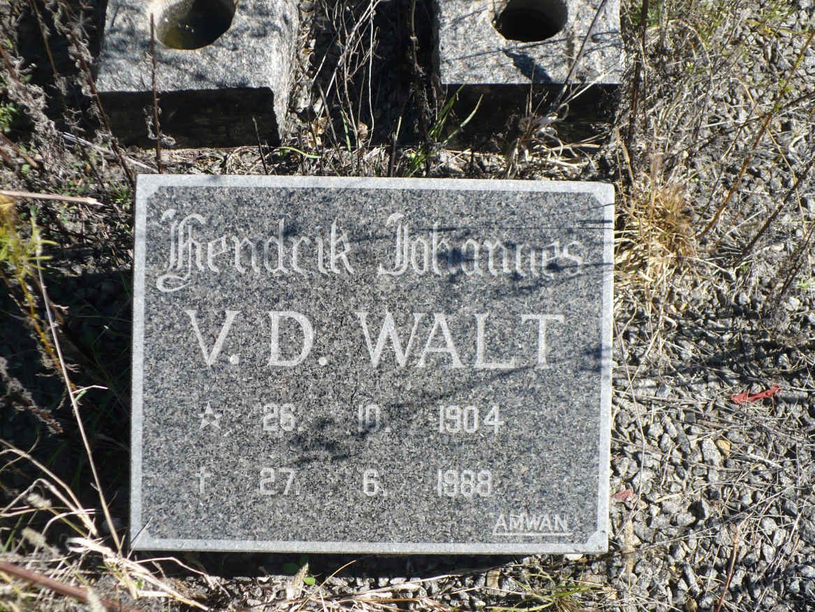 WALT Hendrik Johannes, v.d. 1904-1988