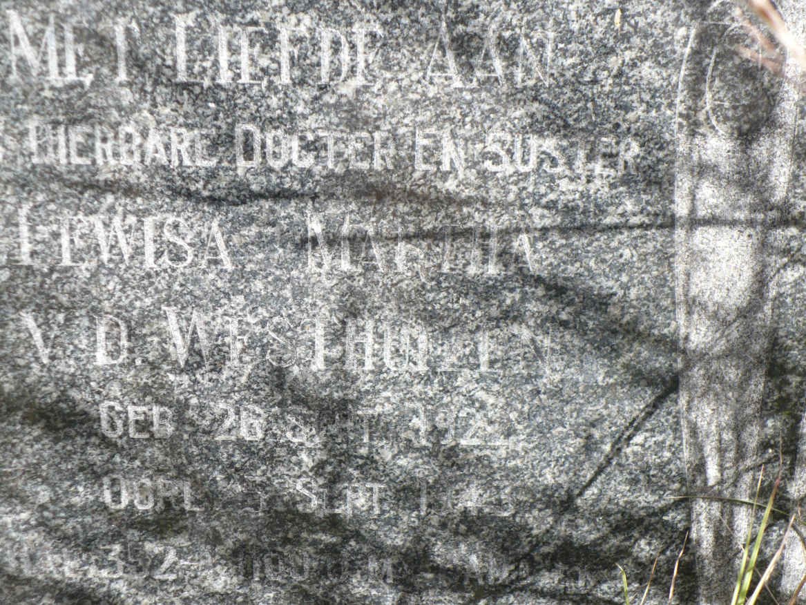 WESTHUIZEN Lewisa Martha, v.d. 1892-1943