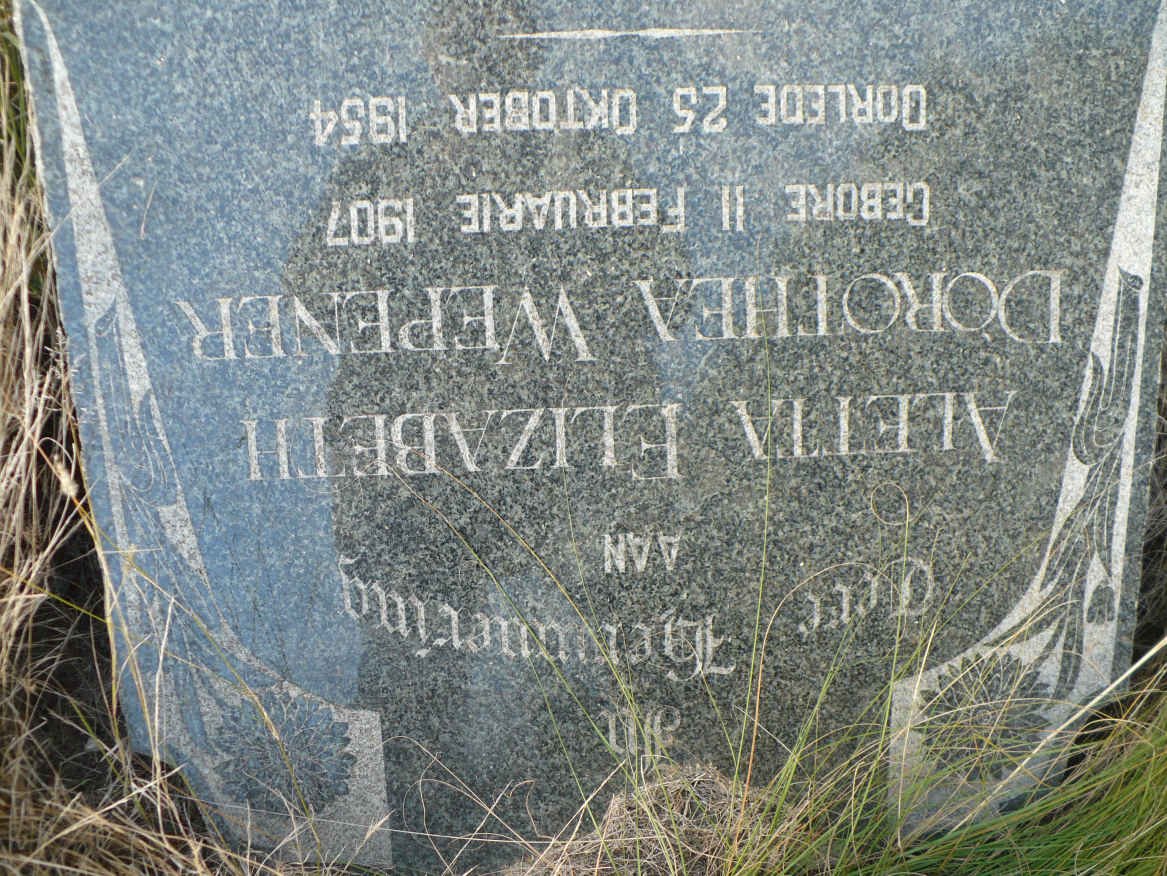 WEPENER Aletta Elizabeth Dorothea 1907-1954