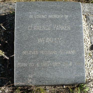 WEAKLEY Clarence Parker 1882-1958