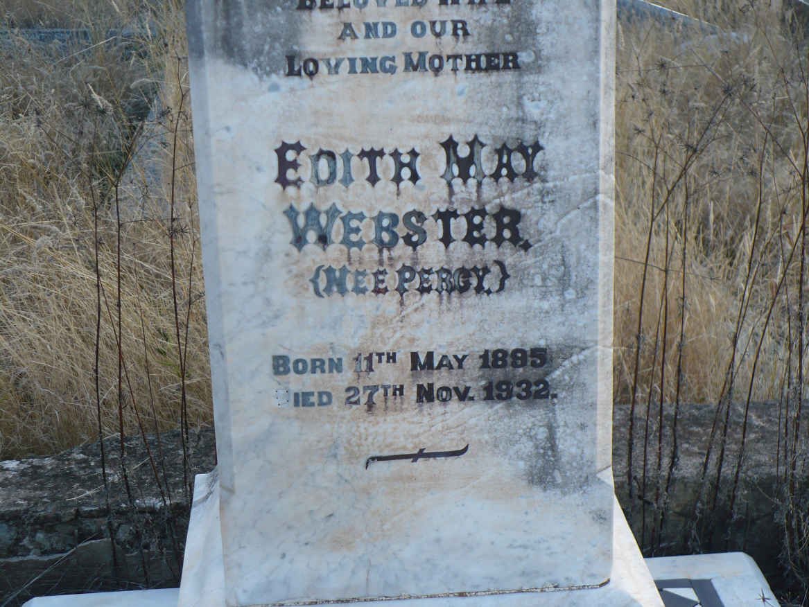 WEBSTER Edith May nee PERCY 1895-1932