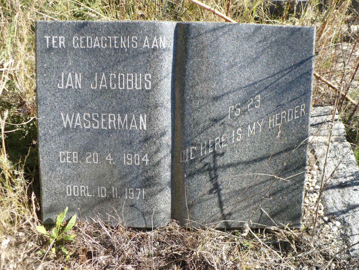 WASSERMAN Jan Jacobus 1904-1971