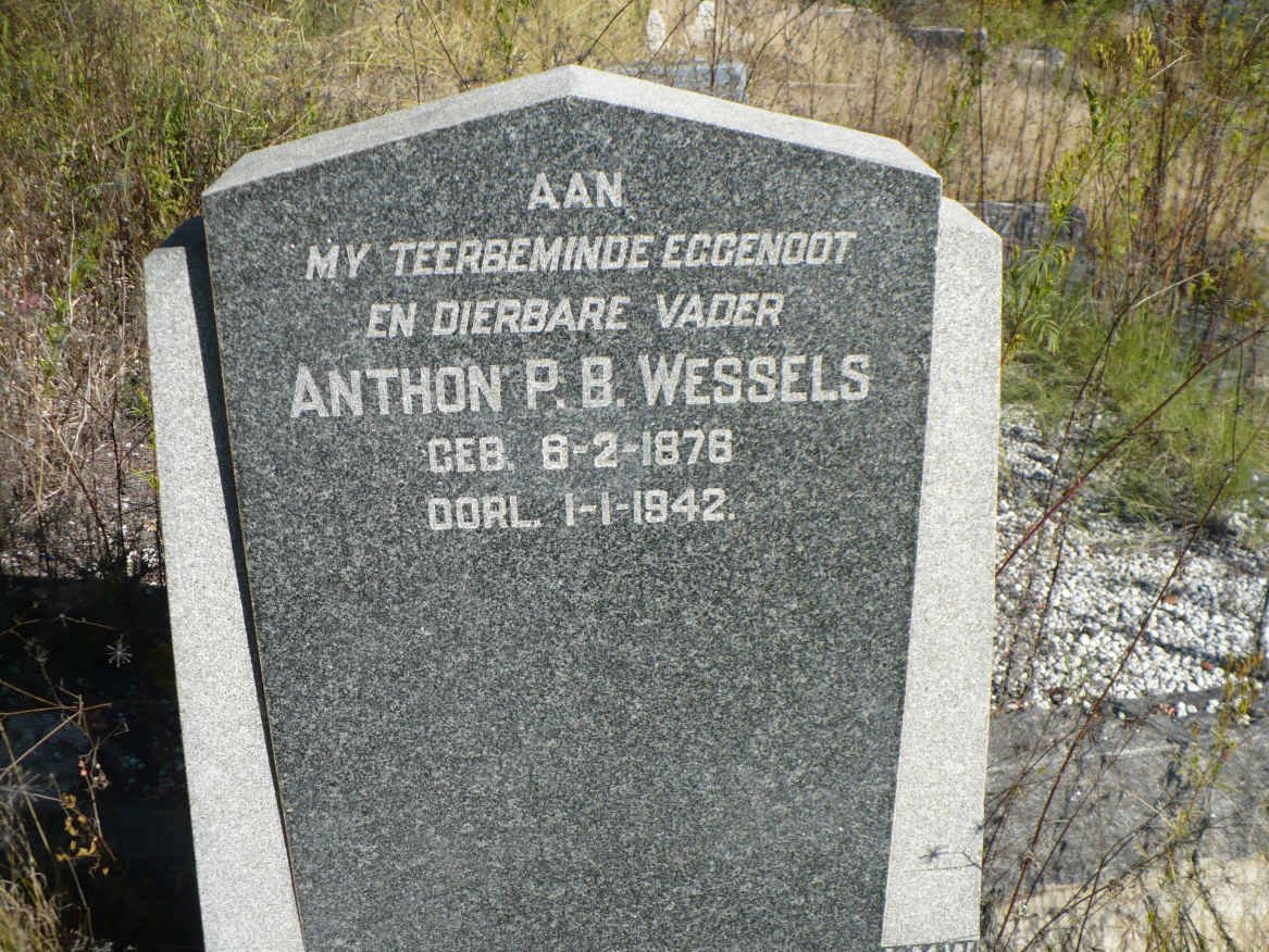 WESSELS Anthon P.B. 1876-1942