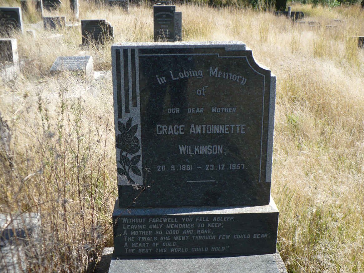 WILKINSON Grace Antoinnette 1891-1957
