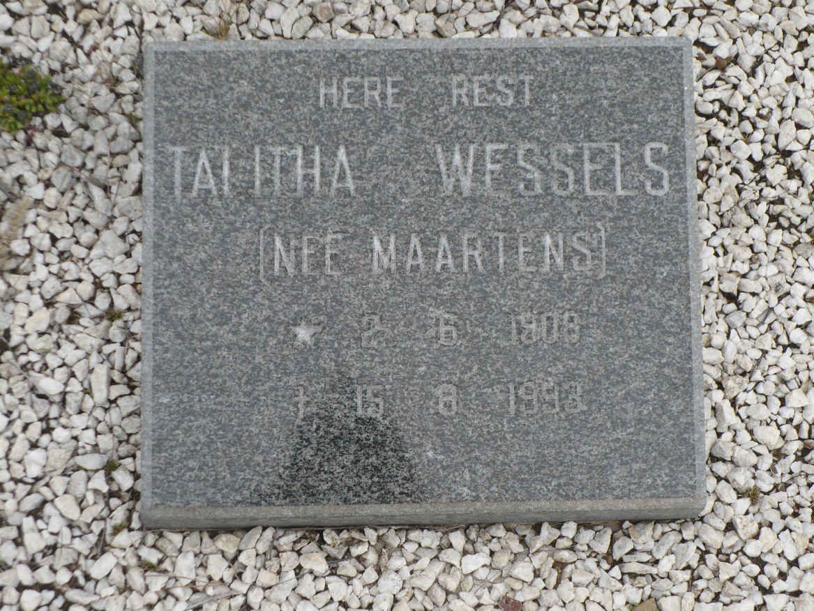 WESSELS Talitha nee MAARTENS 1908-1993