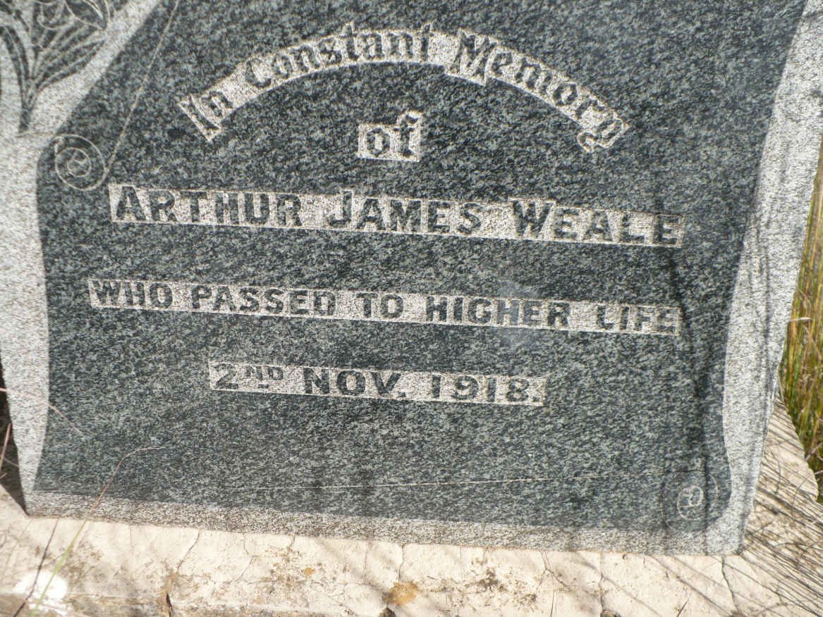 WEALE Arthur James -1918
