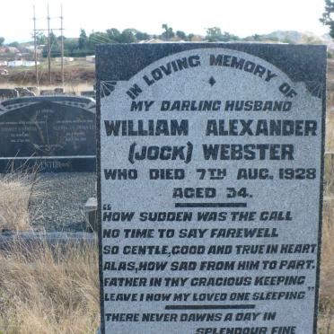 WEBSTER William Alexander -1928 &amp; Gertrude May -1954