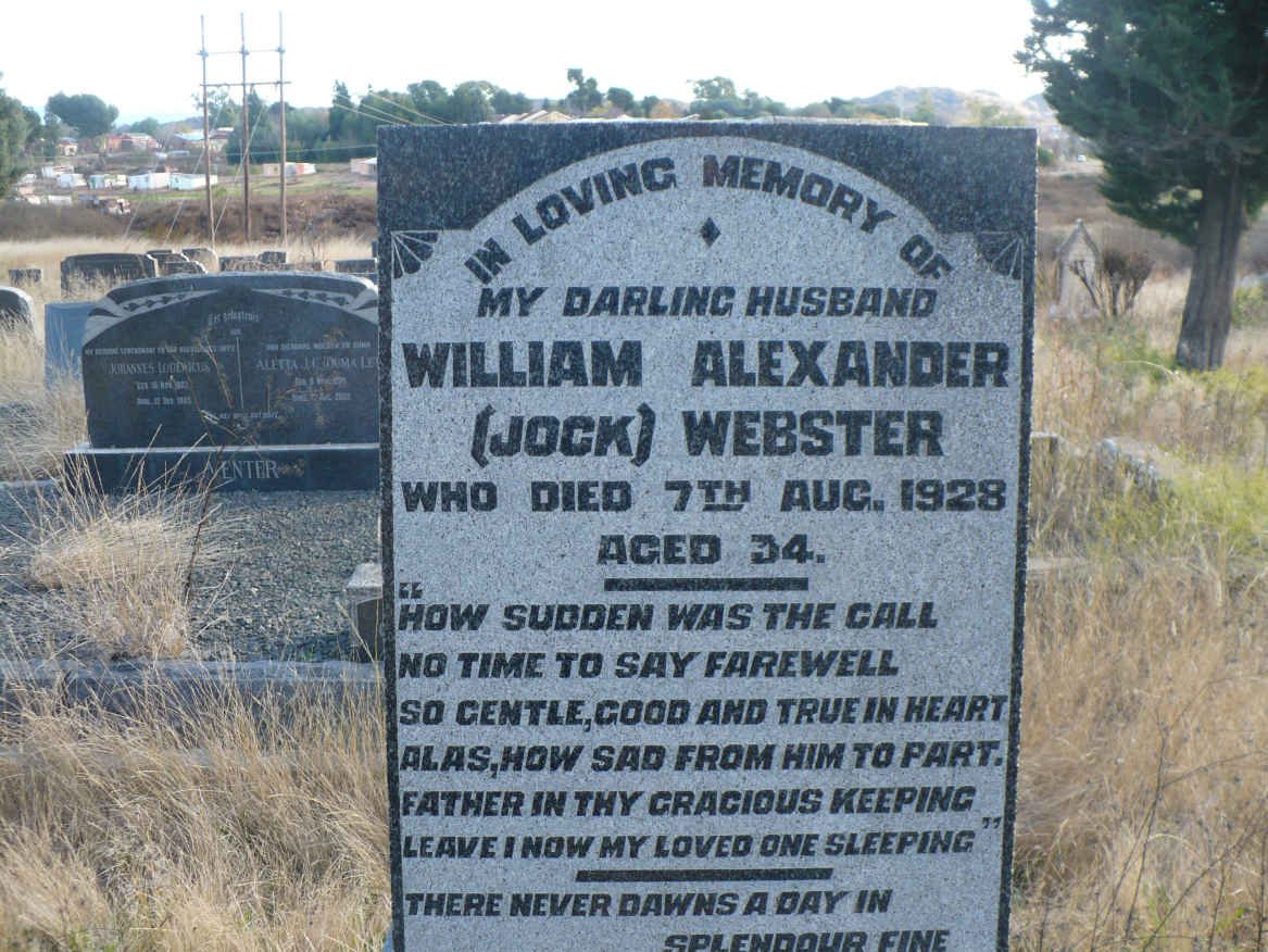 WEBSTER William Alexander -1928