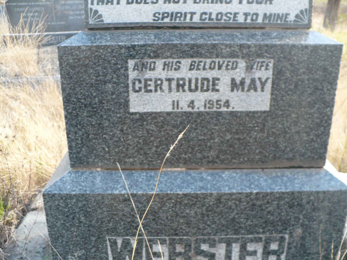 WEBSTER Gertrude May -1954