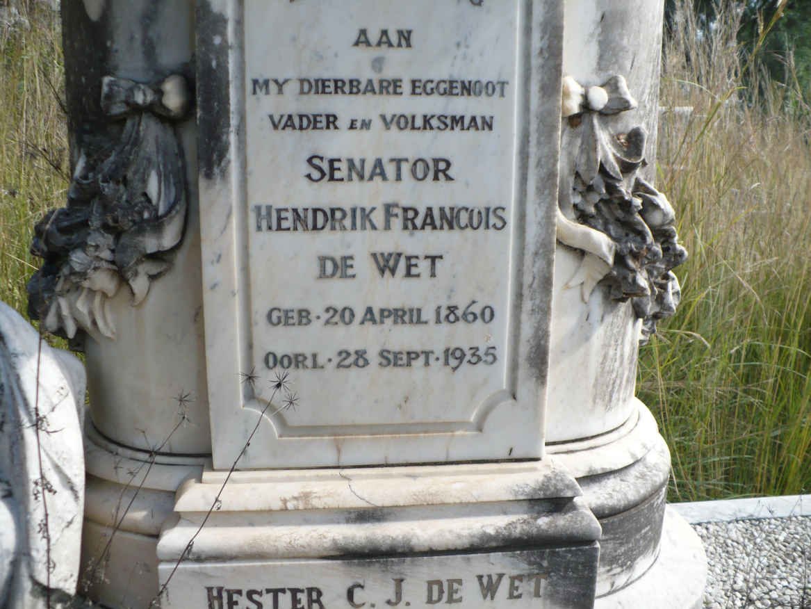 WET Hendrik Francois, de 1860-1935
