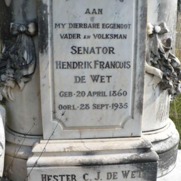 WET Hendrik Francois, de 1860-1935