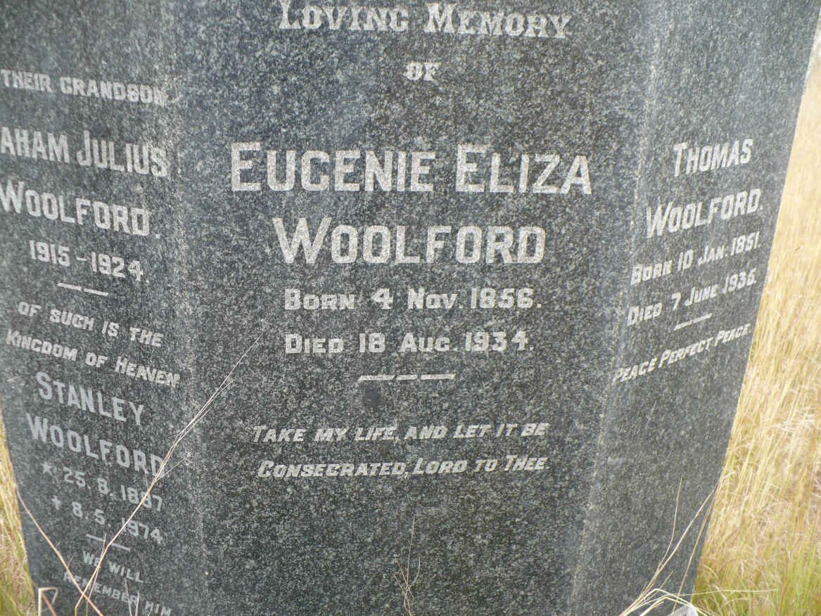 WOOLFORD Eugenie Eliza 1856-1934