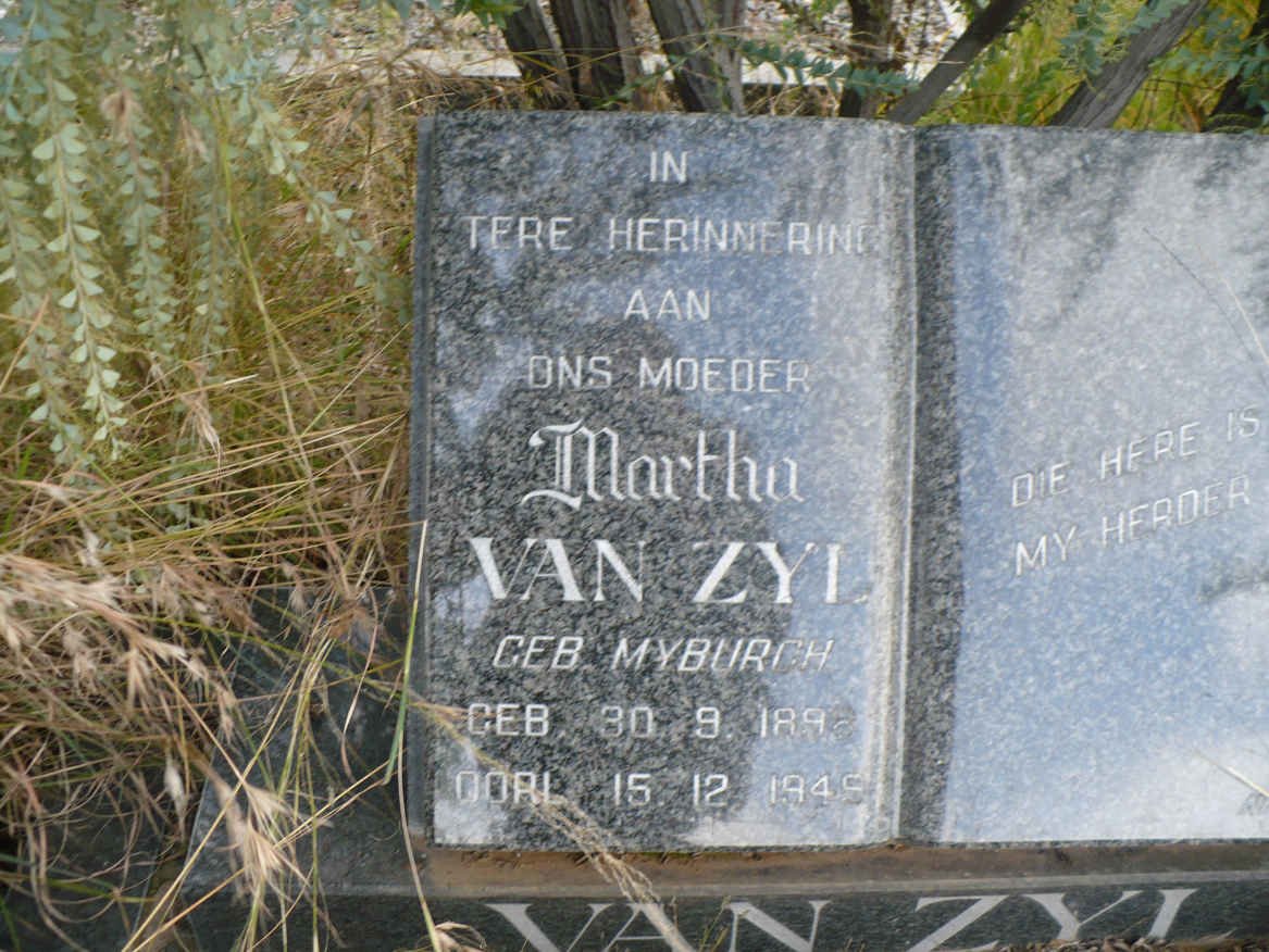 ZYL Martha, van nee MYBURGH 1892-1949