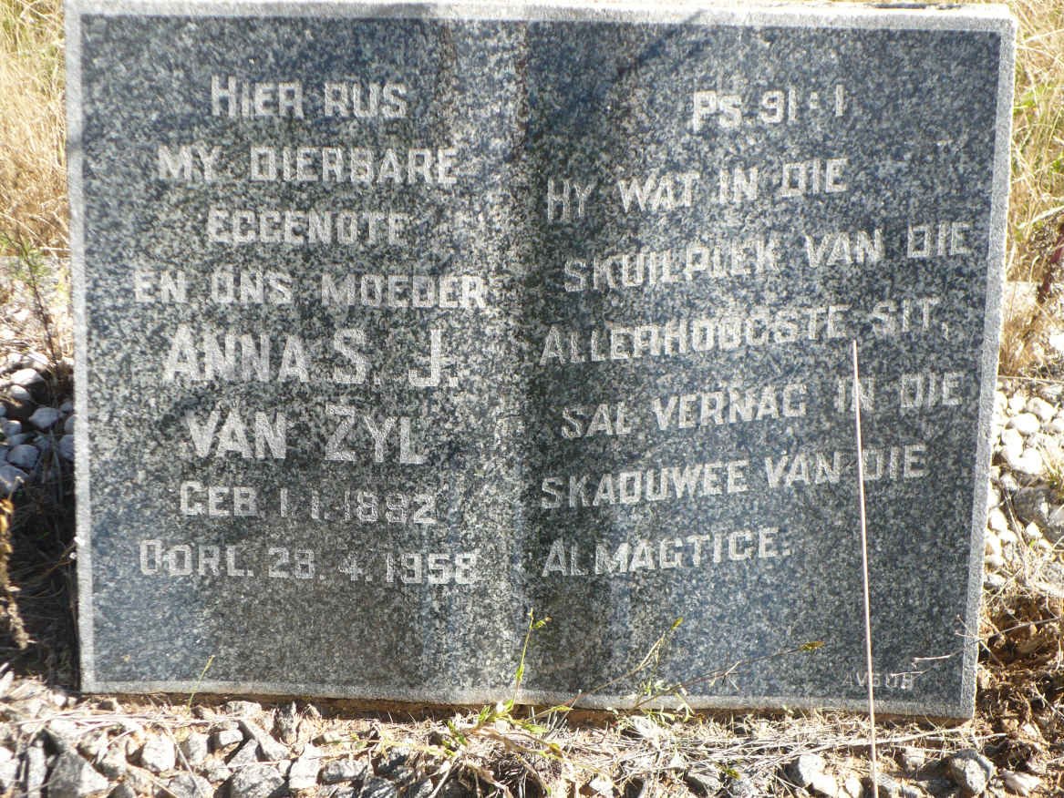 ZYL Anna S.J., van 1892-1958