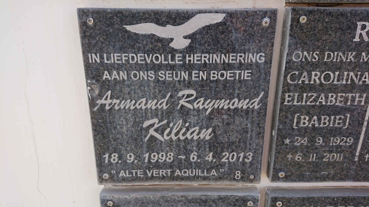 KILIAN Armand Raymond 1998-2013