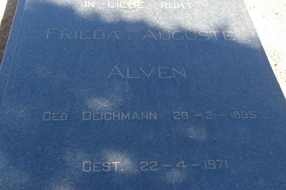 ALVEN Frieda Auguste nee DEICHMANN 1895-1971