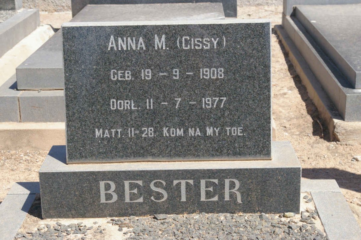 BESTER Anna M. 1908-1977