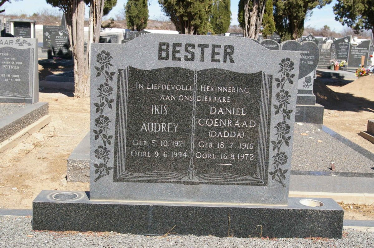 BESTER Daniel Coenraad 1916-1972 &amp; Iris Audrey 1921-1994