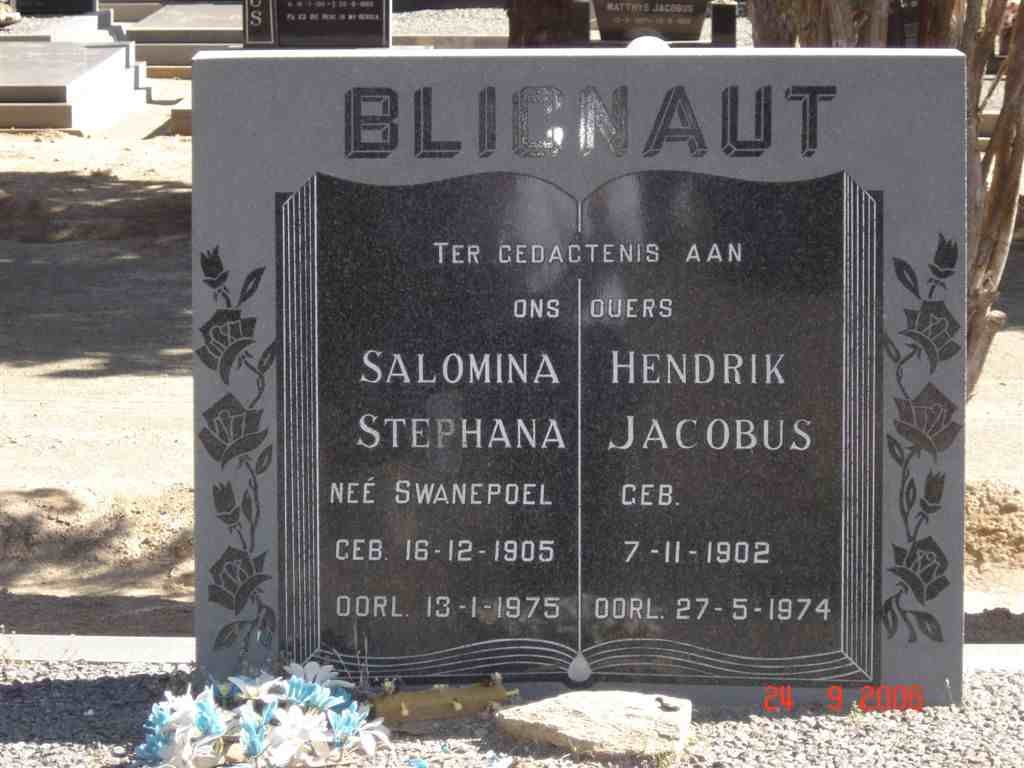 BLIGNAUT Hendrik Jacobus 1902-1974 &amp; Salomina Stephana SWANEPOEL 1905-1975