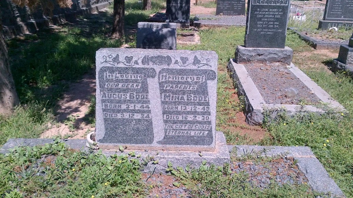 BODE Augus 1844-1924 &amp; Mina 1849-1930