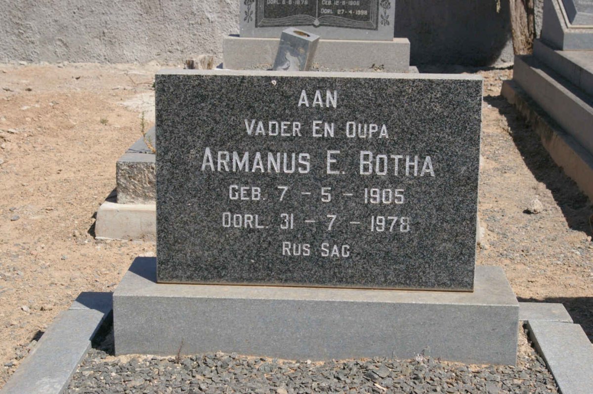 BOTHA Armanus E. 1905-1978