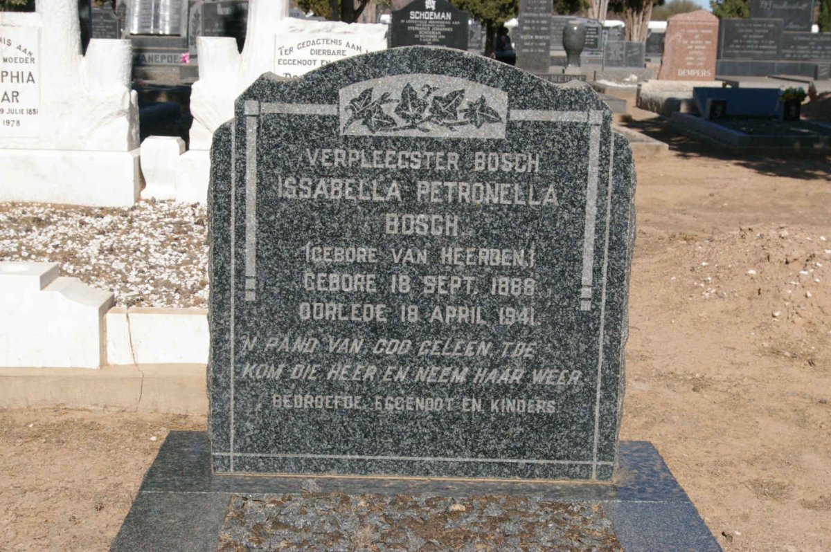BOSCH Willem Hendrik 1880-1953 &amp; Isabella Petronella VAN HEERDEN 1888-1941