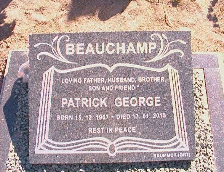 BEAUCHAMP Patrick George 1967-2015