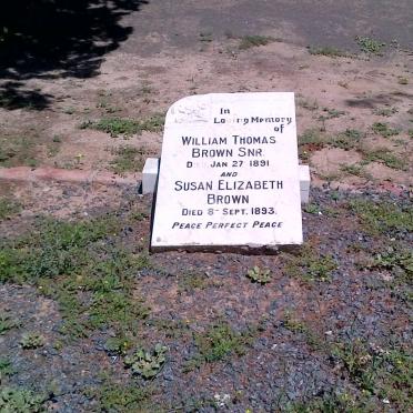 BROWN William Thomas -1891 &amp; Susan Elizabeth -1893