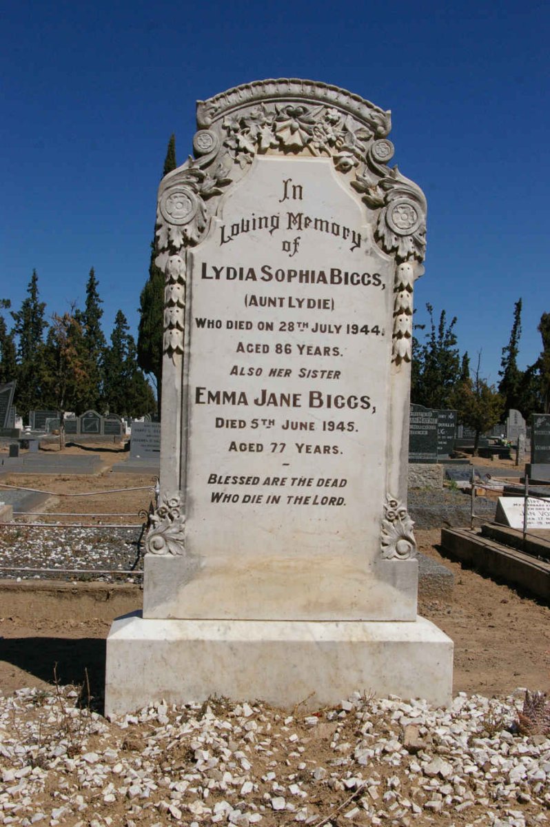 BIGGS Lydia Sophia -1944 :: BIGGS Emma Jane -1945