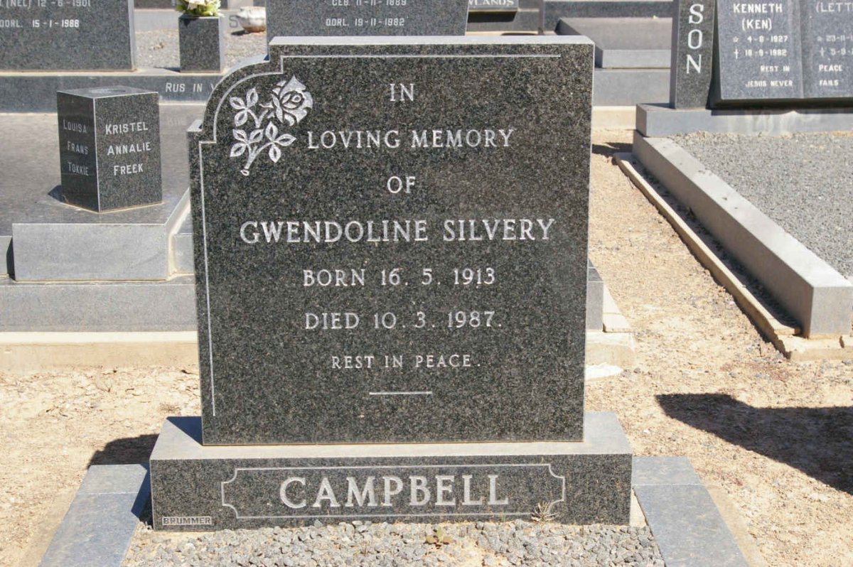 CAMPBELL Gwendoline Silvery 1913-1987