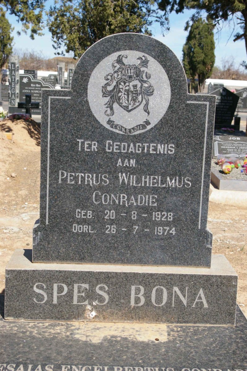 CONRADIE Petrus Wilhelmus 1928-1974 :: CONRADIE Jesaias Engelbertus 1932-2002