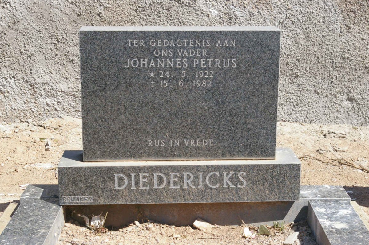 DIEDERICKS Johannes Petrus 1922-1982