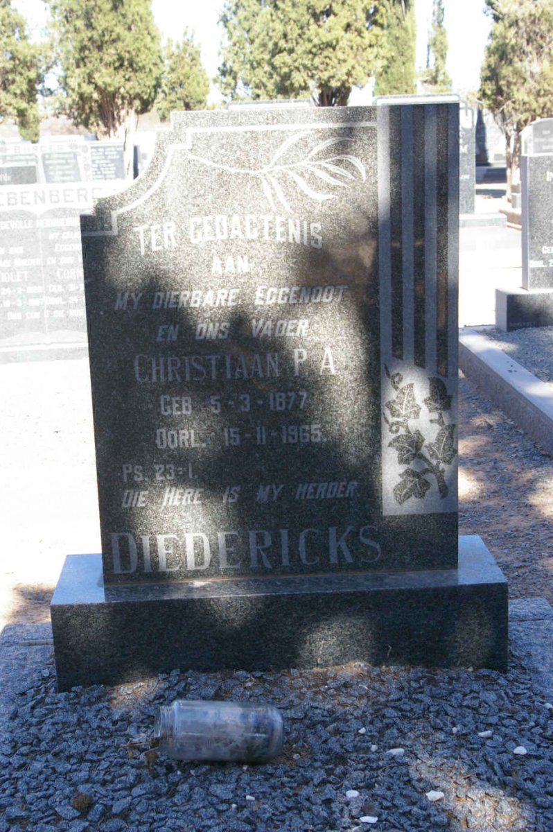 DIEDERICKS Christiaan P.A. 1877-1965