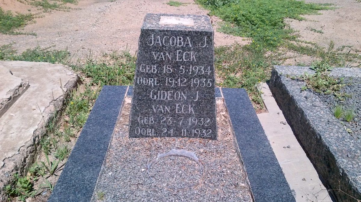 ECK Jacoba J., van 1934-1935 :: VAN ECK Gideon J.1932-1932