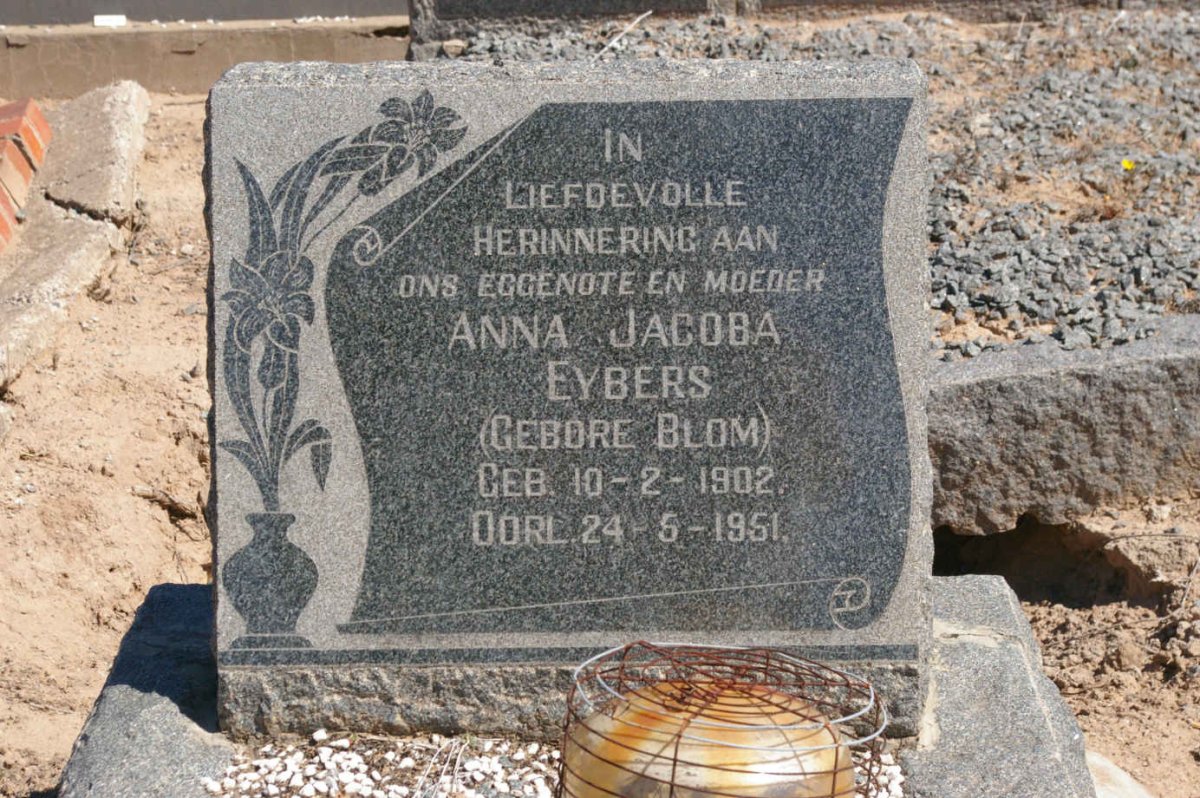 EYBERS Anna Jacoba nee BLOM 1902-1951