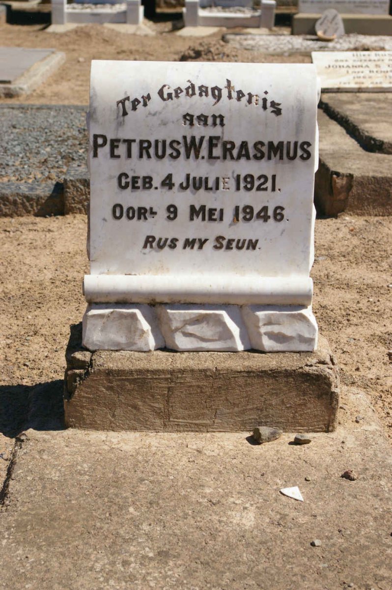 ERASMUS Petrus W. 1921-1946