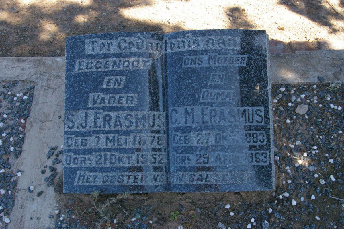 ERASMUS S.J. 1878-1952 &amp; C.M. 1883-1963