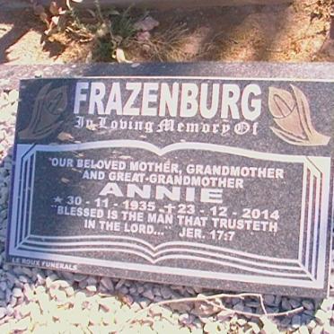 FRAZENBURG Annie 1935-2014