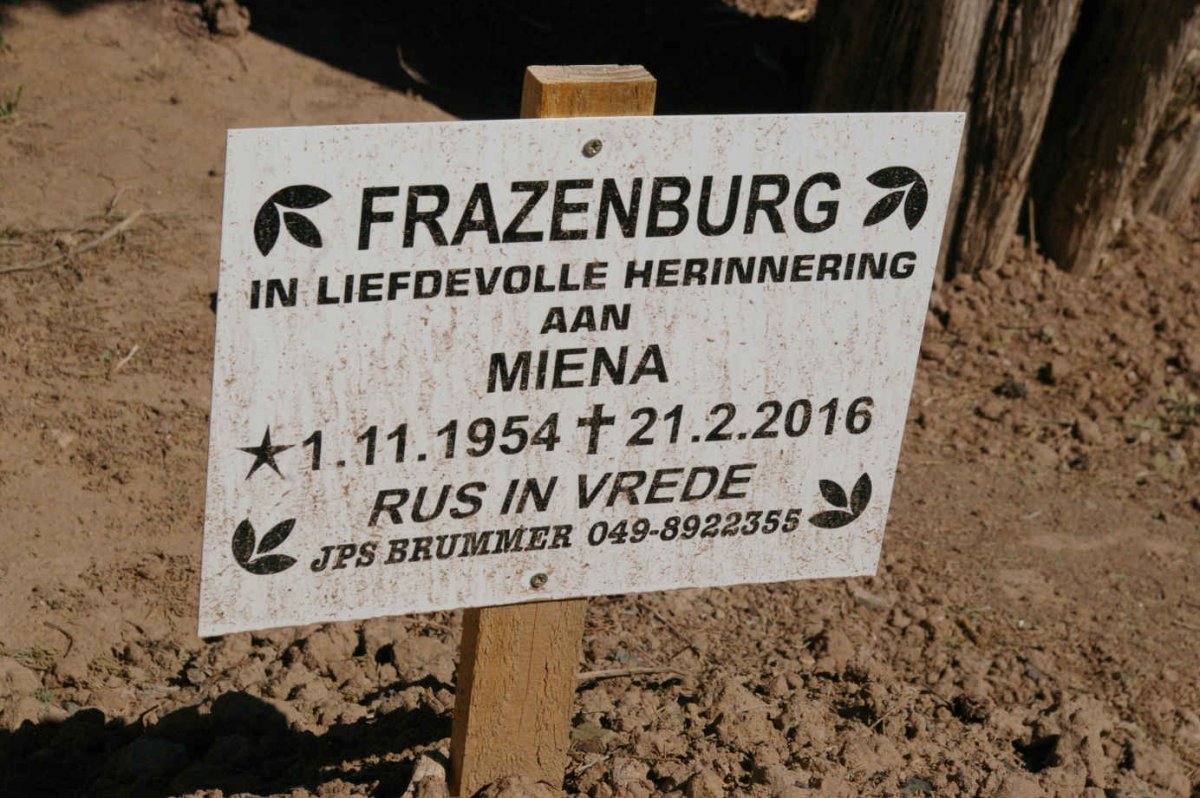 FRAZENBURG Miena 1954-2016