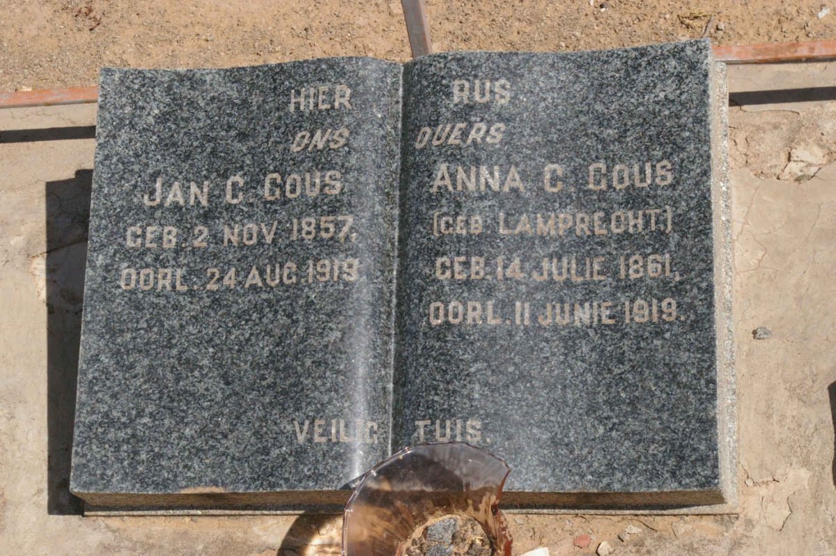 GOUS Jan C. 1857-1919 &amp; Anna C. LAMPRECHT 1861-1919