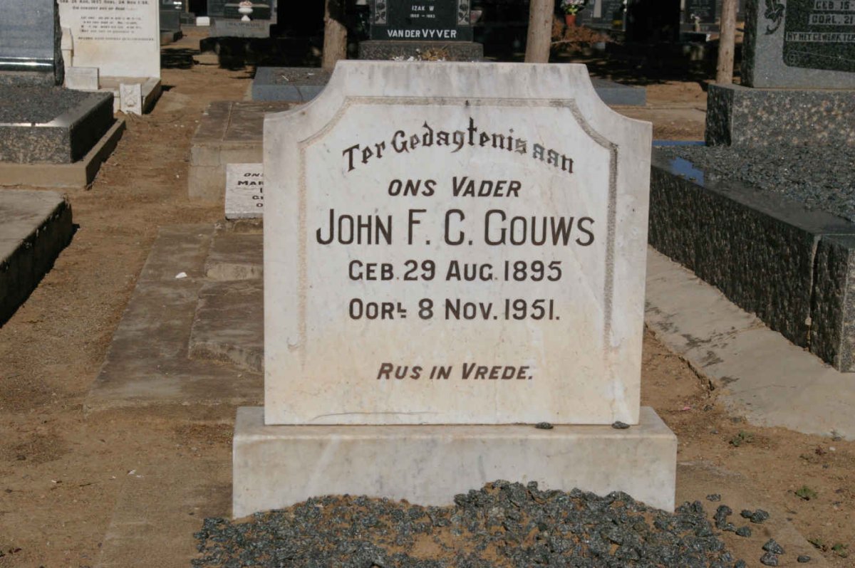 GOUWS John F.C. 1895-1951