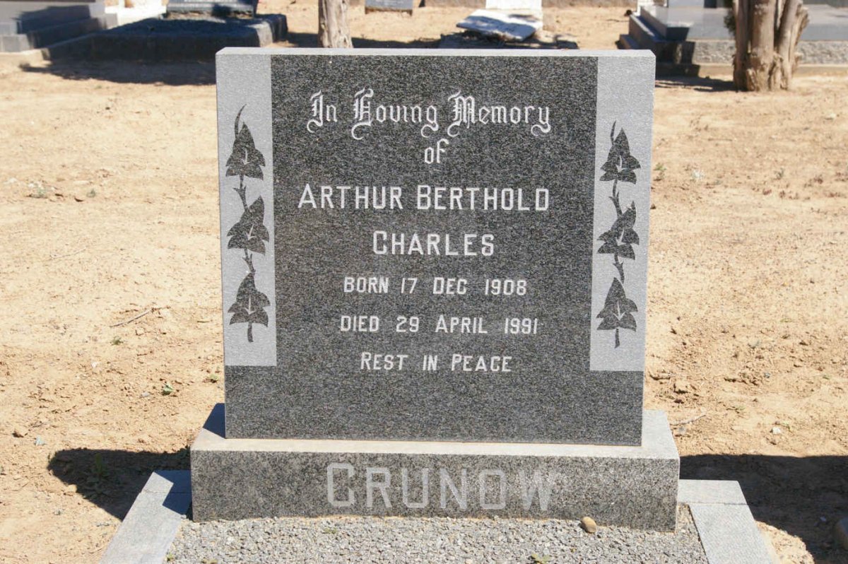 GRUNOW Arthur Berthold Charles 1908-1991