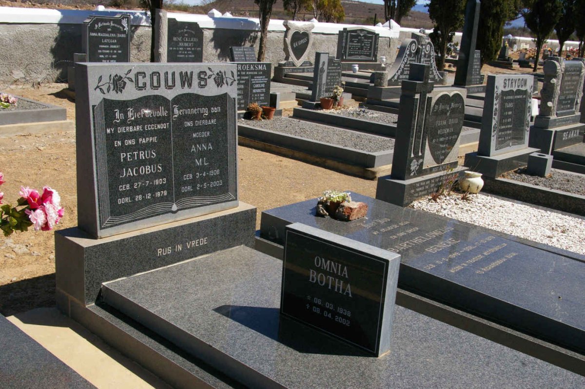 GOUWS Petrus Jacobus 1903-1979 &amp; Anna M.L. 1906-2003 :: BOTHA Omnia 1938-2002