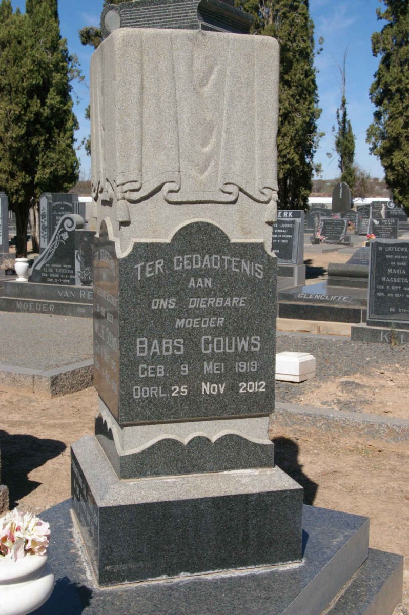 GOUWS Willie 1915-1968 &amp; Babs 1919-2012